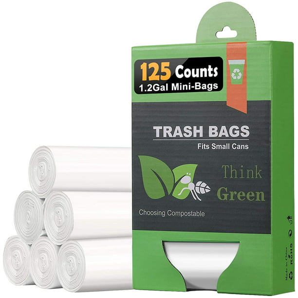 100 Counts Compost Bags 3 Gallon Trash Bags Fit for Small Garbage Bags 4 Gallon in 5 Rolls 4 Color for Home Kitchen Bathroom Office 15 Liter Trash Can AYOTEE Small Trash Bags 4 Gallon Trash Bags 